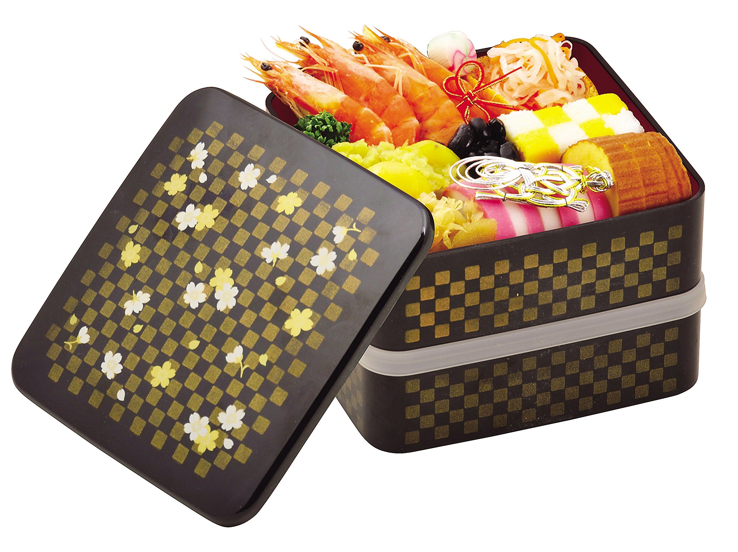Amazon｜パール金属 日本製 お重箱 角型 二段 Mサイズ シール蓋